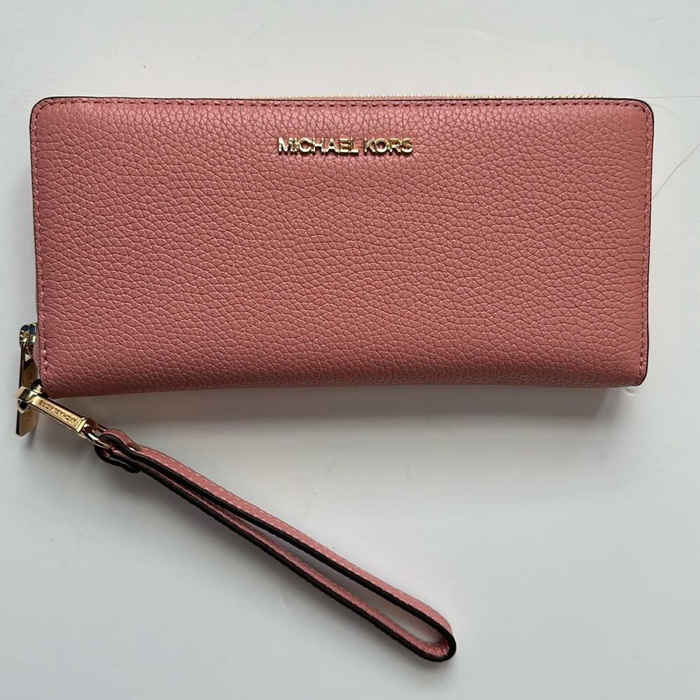 Michael Kors Leather Continental Wristlet